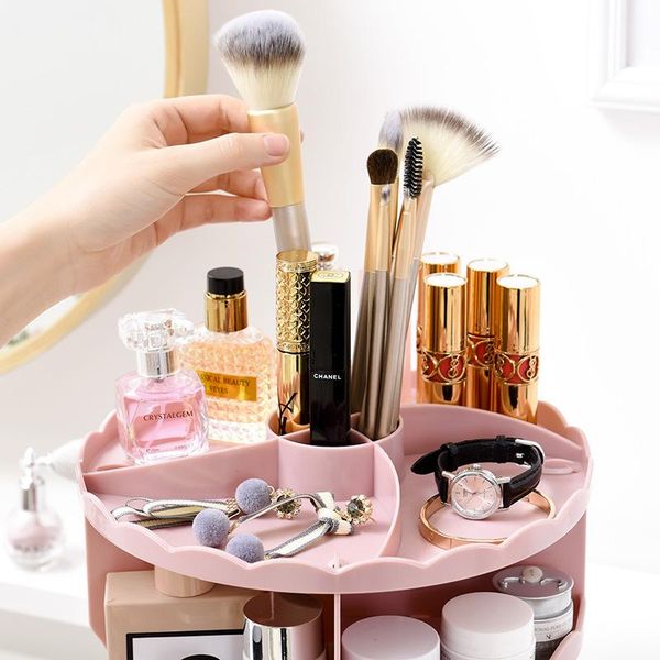 cosmetics rack bathroom organizer 360 rotating adjustable makeup shelf deskbrush storage box boxes & bins
cosmetics rack bathroom organizer 360 rotating adjustable makeup shelf deskbrush storage box boxes & bins