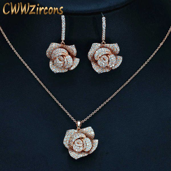 geometric flower design cubic zircon fashion brand women rose gold color earrings necklace pendant jewelry sets t016 210714, Silver
geometric flower design cubic zircon fashion brand women rose gold color earrings necklace pendant jewelry sets t016 210714, Silver