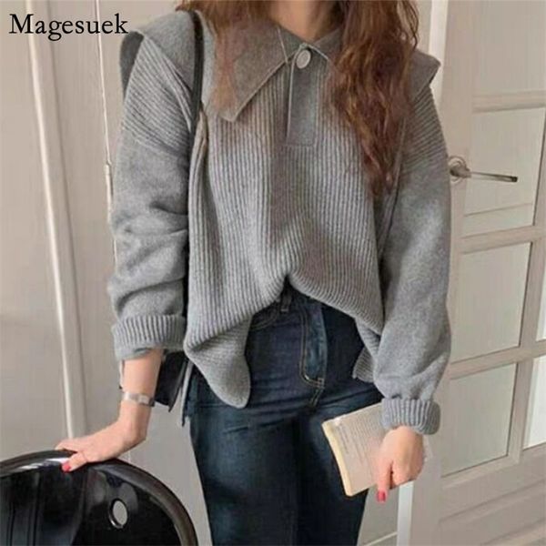 autumn vintage loose pullover women sweater korean navy collar casual knitted slim jumper s 11871 210512, White;black
autumn vintage loose pullover women sweater korean navy collar casual knitted slim jumper s 11871 210512, White;black