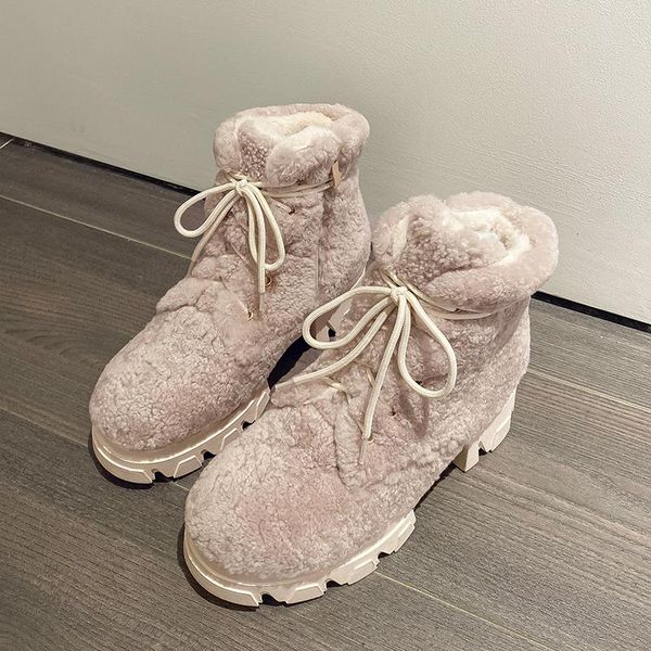 boots mezereon est wool blend snow warm plush inside women winter shoes med heel 6 cm cross-tied platform ankle, Black
boots mezereon est wool blend snow warm plush inside women winter shoes med heel 6 cm cross-tied platform ankle, Black