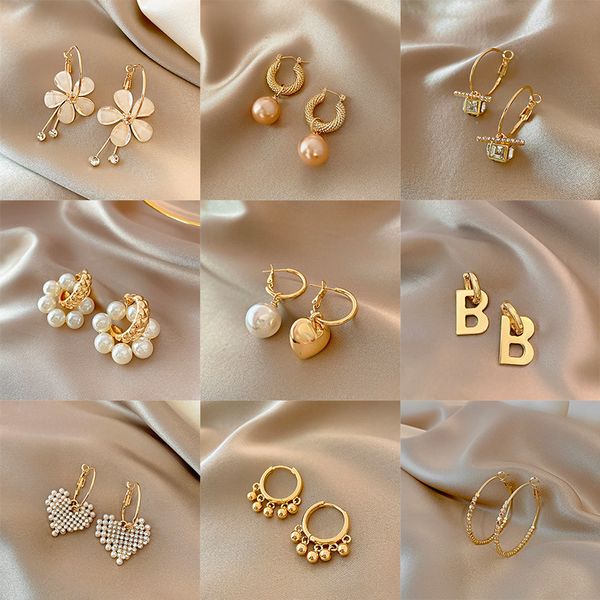 trendy charm 925 silver gold plate geometirc flower heart round pearl hoop earrings set for women resin acrylic heart brincos jewelry gifts, Golden
trendy charm 925 silver gold plate geometirc flower heart round pearl hoop earrings set for women resin acrylic heart brincos jewelry gifts, Golden