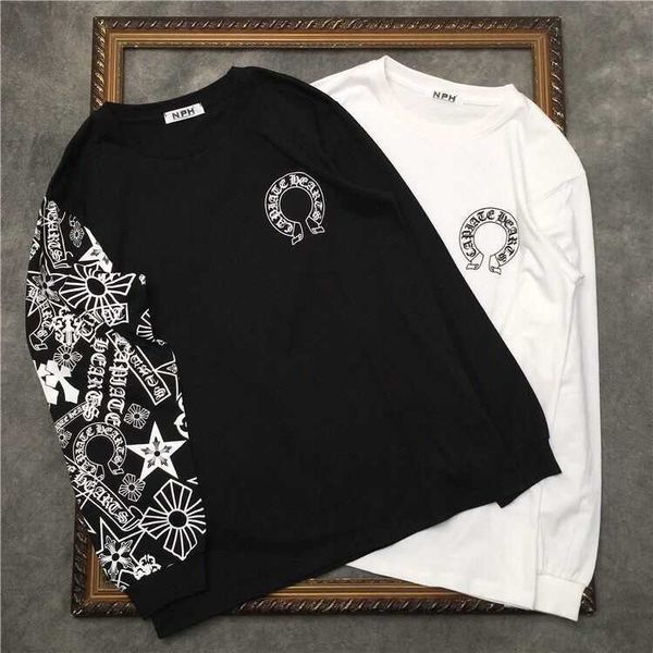 2021 nph spring autumn fashion br new cross five pointed star flower arm printing long sleeve t-shirt men's and women's loose bott, White;black
2021 nph spring autumn fashion br new cross five pointed star flower arm printing long sleeve t-shirt men's and women's loose bott, White;black