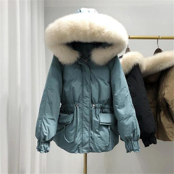 women's down & parkas winter warm 90% white duck parka women large real raccoon fur collar hooded short jacket coat loose outwear 8se1, Black
women's down & parkas winter warm 90% white duck parka women large real raccoon fur collar hooded short jacket coat loose outwear 8se1, Black
