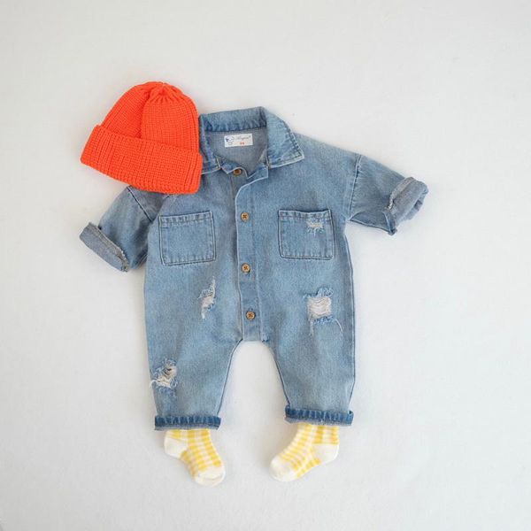 baby rompers toddler girls jumpsuits infant boys denim romper turn down collar outfit, Blue
baby rompers toddler girls jumpsuits infant boys denim romper turn down collar outfit, Blue