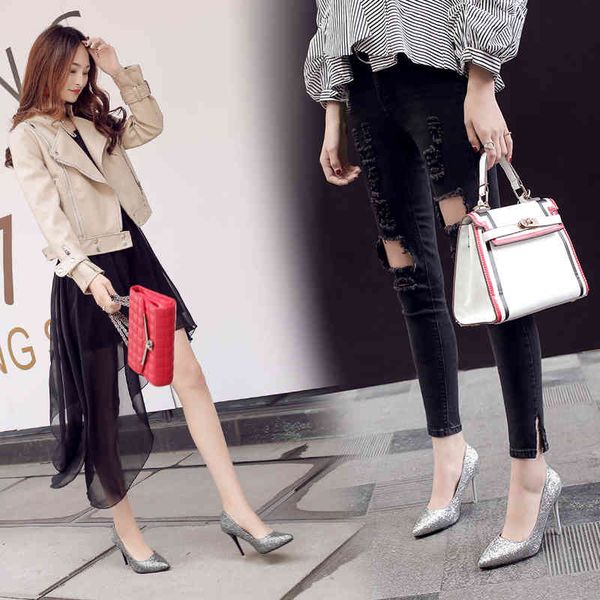 dress shoes net red high heels womens ultra-fine heel 1 xs21, Black
dress shoes net red high heels womens ultra-fine heel 1 xs21, Black