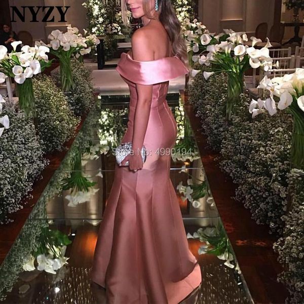 party dresses nyzy e62 off the shoulder satin long evening mermaid pink simple elegant gown vestido de festa longo 2021, White;black
party dresses nyzy e62 off the shoulder satin long evening mermaid pink simple elegant gown vestido de festa longo 2021, White;black