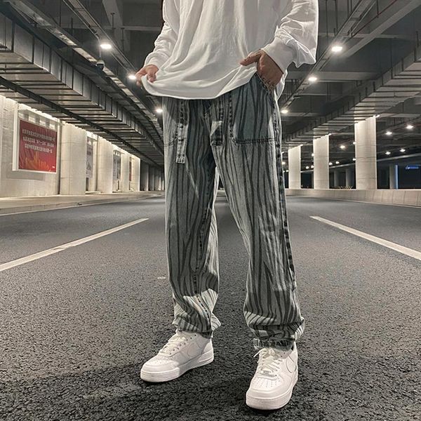 men's jeans harajuku ribbons zebra print streetwear mens washed retro oversize denim trousers hip hop loose casual jean pants, Blue
men's jeans harajuku ribbons zebra print streetwear mens washed retro oversize denim trousers hip hop loose casual jean pants, Blue