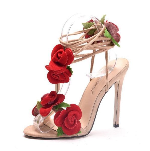 sandals fashion 11 cm rose flower high heel foreign trade plus size hollow strap, Black
sandals fashion 11 cm rose flower high heel foreign trade plus size hollow strap, Black