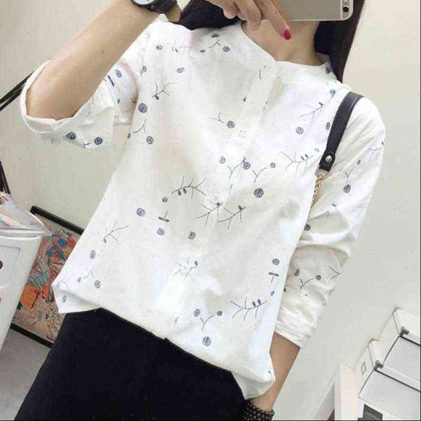 spring summer women shirts shirt flower print long sleeve blouses female casual students chic tunic blusas femininas, White
spring summer women shirts shirt flower print long sleeve blouses female casual students chic tunic blusas femininas, White