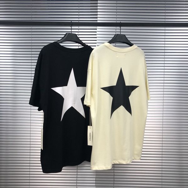 ins feel of god fog essentials five pointed star double thread short sleeve t-shirt high street tee fashion, White;black
ins feel of god fog essentials five pointed star double thread short sleeve t-shirt high street tee fashion, White;black