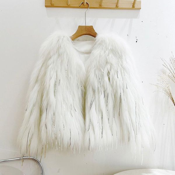 women's fur & faux winter tassel coat female slimming young woven slim fit long-cut, Black
women's fur & faux winter tassel coat female slimming young woven slim fit long-cut, Black