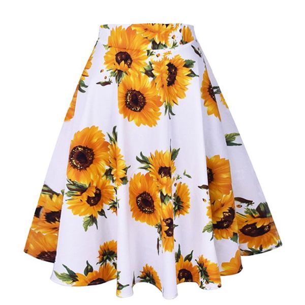 skirts white sunflower cotton casual midi skirt 50s high waist retro vintage women's swing pinup beach boho sundress, Black
skirts white sunflower cotton casual midi skirt 50s high waist retro vintage women's swing pinup beach boho sundress, Black