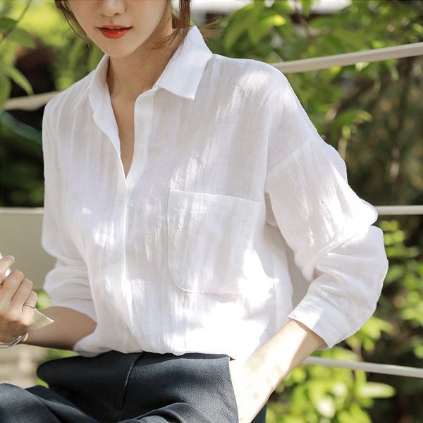 casual autumn loose feminine shirts plus size turn-down collar long sleeve white cotton female shirt d323
casual autumn loose feminine shirts plus size turn-down collar long sleeve white cotton female shirt d323