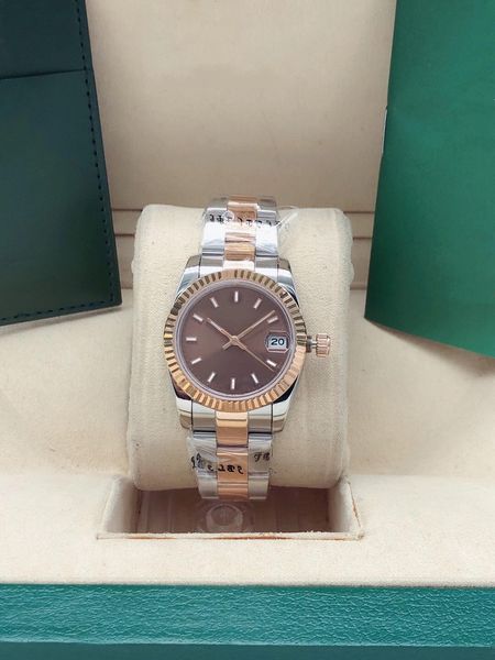 fashion womens watch 31mm automatic 2813 movement mechanical wristwatches full stainless steel strap woman lady ladies wristwatch dress watc, Slivery;brown
fashion womens watch 31mm automatic 2813 movement mechanical wristwatches full stainless steel strap woman lady ladies wristwatch dress watc, Slivery;brown