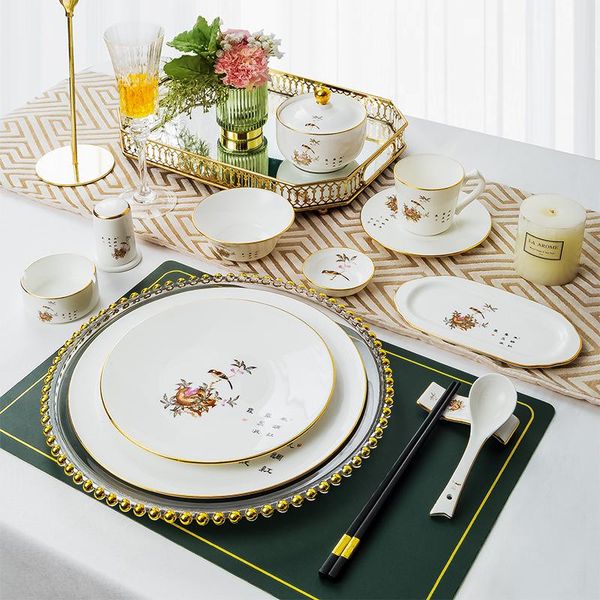 dishes & plates porcelain capital bone china tableware pure white plate bowl spoon set chinese el restaurant household customized ceramics
dishes & plates porcelain capital bone china tableware pure white plate bowl spoon set chinese el restaurant household customized ceramics