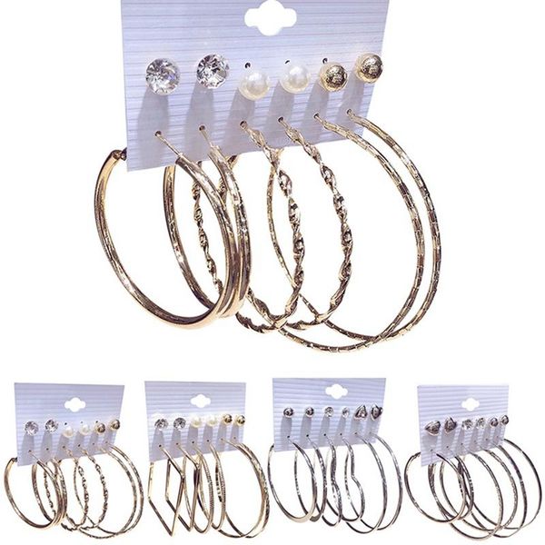 hoop & huggie 6 pairs/set 2021 fashion round circle earrings set for women girl punk style brincos party jewelry gift, Golden;silver
hoop & huggie 6 pairs/set 2021 fashion round circle earrings set for women girl punk style brincos party jewelry gift, Golden;silver