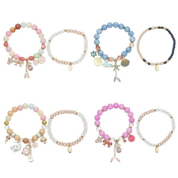 link, chain jewelry princess girls alloy pendant multi-layer kids bead bracelet, Black
link, chain jewelry princess girls alloy pendant multi-layer kids bead bracelet, Black