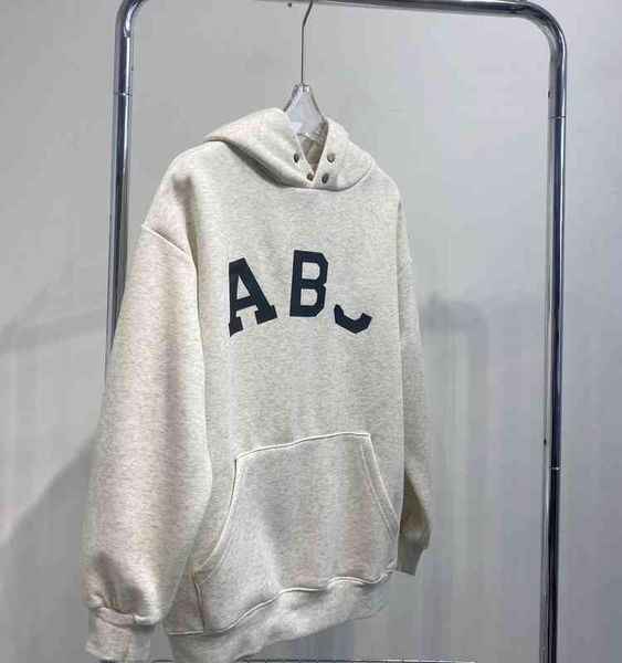 21s autumn winter new fg song zuer's same abc letter flocking printing loose hooded plush sweater for lovers, Black
21s autumn winter new fg song zuer's same abc letter flocking printing loose hooded plush sweater for lovers, Black