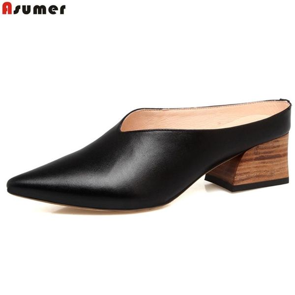 dress shoes asumer black white fashion pointed toe casual spring autumn square heel women genuine leather high heels
dress shoes asumer black white fashion pointed toe casual spring autumn square heel women genuine leather high heels