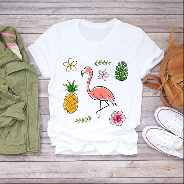 women t shirt cartoon beach pineapple flamingo fashion summer fruit ladies womens shirts graphic female tee, White
women t shirt cartoon beach pineapple flamingo fashion summer fruit ladies womens shirts graphic female tee, White