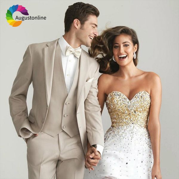 men's suits & blazers tuxedos beige men wedding suit for man custom slim fit groom prom tailor made costumes traje hombre 3 p, White;black
men's suits & blazers tuxedos beige men wedding suit for man custom slim fit groom prom tailor made costumes traje hombre 3 p, White;black