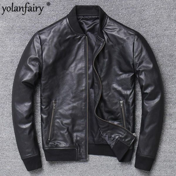 men's leather & faux 2021 genuine jacket men cowhide bomber casual spring autumn cow coat chaqueta cuero hombre x-351np kj4308, Black
men's leather & faux 2021 genuine jacket men cowhide bomber casual spring autumn cow coat chaqueta cuero hombre x-351np kj4308, Black