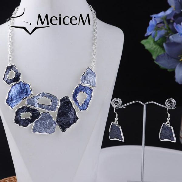chains meicem 2021 fashion alloy necklace set colorful enamel choker for women necklaces statement geometric wedding accessorie, Silver
chains meicem 2021 fashion alloy necklace set colorful enamel choker for women necklaces statement geometric wedding accessorie, Silver