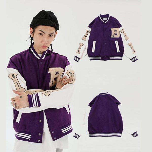 men's jackets mens hip hop baseball jacket coats furry bone letter patchwork optional harajuku college style bomber men oversize m-2xl, Black;brown
men's jackets mens hip hop baseball jacket coats furry bone letter patchwork optional harajuku college style bomber men oversize m-2xl, Black;brown