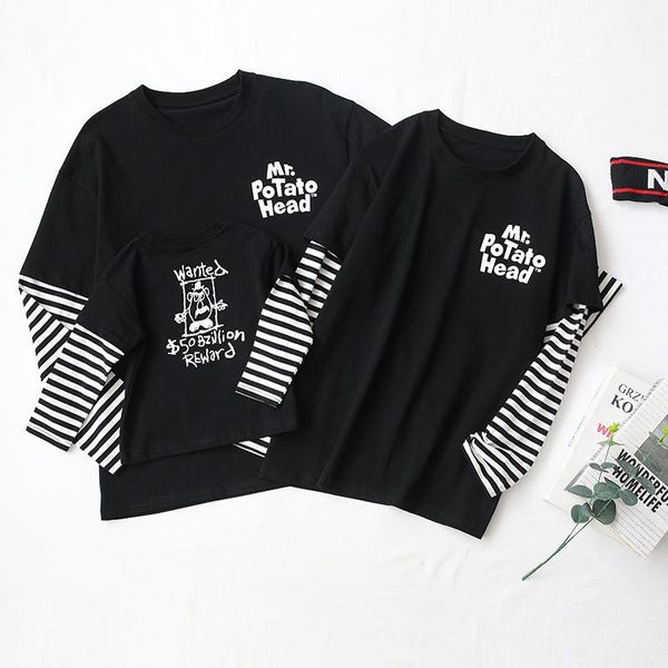 family matching outfits fashion mama daughter simplicity stripe print mother girls t-shirt long sleeve clothes, Blue
family matching outfits fashion mama daughter simplicity stripe print mother girls t-shirt long sleeve clothes, Blue