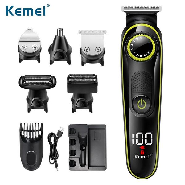 kemei hair trimmer household electric clippers multifunctional rechargeable shaver led display 5 in 1 cutter heads cordless
kemei hair trimmer household electric clippers multifunctional rechargeable shaver led display 5 in 1 cutter heads cordless