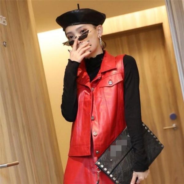 women's vests genuine leather vest, short waistcoat with simple lapel, spring and autumn model, Black;white
women's vests genuine leather vest, short waistcoat with simple lapel, spring and autumn model, Black;white