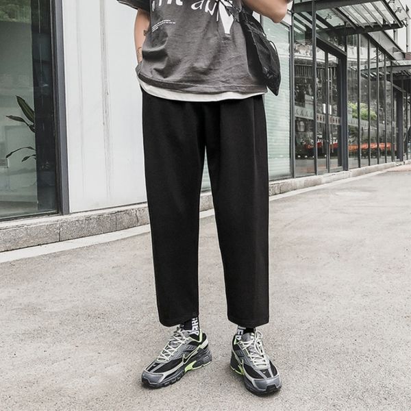 men pants streetwear korean style high fashion black casual solid simple all match mens plus size ankle-length sweatpants chic
men pants streetwear korean style high fashion black casual solid simple all match mens plus size ankle-length sweatpants chic