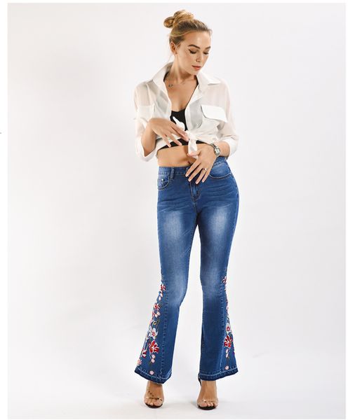 jeans Msxu denim 3d pants embroidered with long leg washed breech breeches burned brim waistline tall cotton, Blue
jeans Msxu denim 3d pants embroidered with long leg washed breech breeches burned brim waistline tall cotton, Blue