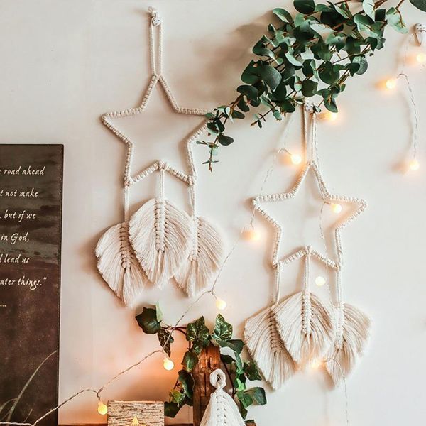 star macrame tapestry wall boho decor leaf hanging room decoration farmhouse dorm gift decorative objects & figurines
star macrame tapestry wall boho decor leaf hanging room decoration farmhouse dorm gift decorative objects & figurines