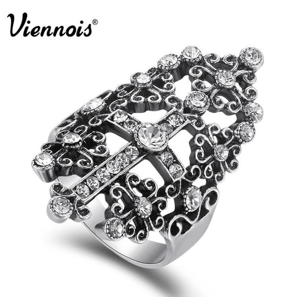 cluster rings viennois vintage cross for women retro gothic ring rhinestone female wide party fashion jewelry, Golden;silver
cluster rings viennois vintage cross for women retro gothic ring rhinestone female wide party fashion jewelry, Golden;silver