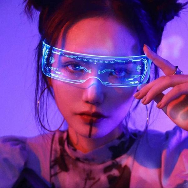 sunglasses luminous vintage punk goggles men women fashion party christmas colorful light up glasses shades uv400 y2k, White;black
sunglasses luminous vintage punk goggles men women fashion party christmas colorful light up glasses shades uv400 y2k, White;black