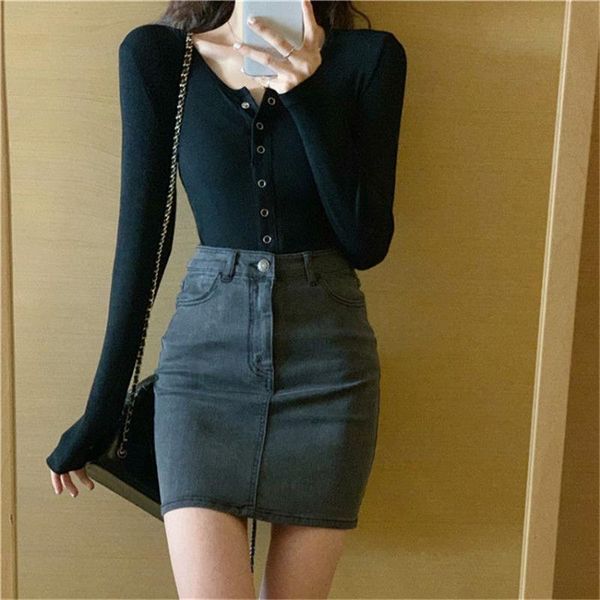 skirts black gray mini denim skirt women korean high waist jeans streetwear pencil jupe femme faldas mujer
skirts black gray mini denim skirt women korean high waist jeans streetwear pencil jupe femme faldas mujer