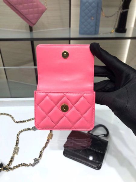 fashion selling classic mini size womens chain wallets sheepskin luxurys designer bag gold and silver buckle coin purse card holder with box, Red;black
fashion selling classic mini size womens chain wallets sheepskin luxurys designer bag gold and silver buckle coin purse card holder with box, Red;black