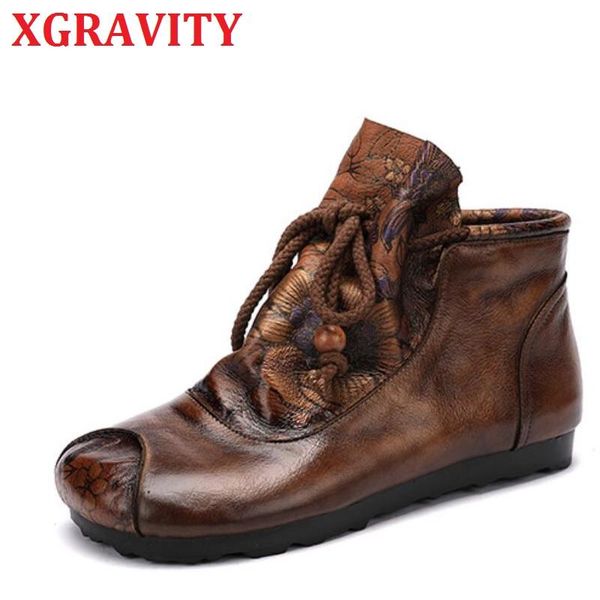 boots xgravity s043 soft ladies vintage ankle fashion original casual shoes cow genuine leather retro lady, Black
boots xgravity s043 soft ladies vintage ankle fashion original casual shoes cow genuine leather retro lady, Black