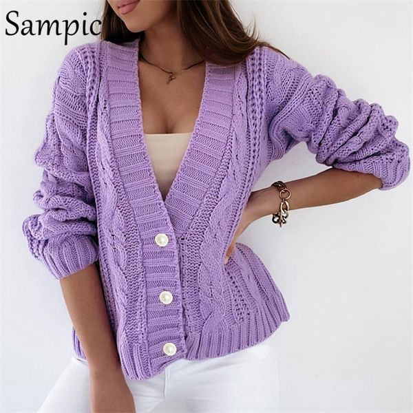 women's knits & tees sampic casual white knitted wear women cardigans 2021 v neck long sleeve winter fashion sweater jumper
women's knits & tees sampic casual white knitted wear women cardigans 2021 v neck long sleeve winter fashion sweater jumper