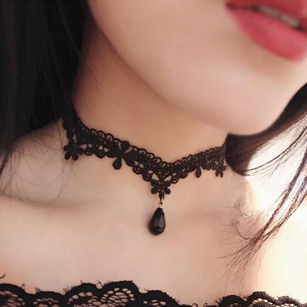 chokers gothic black white lace choker party jewelry gift for women elegant crystal clavicle chain accessories flower collar necklaces, Golden;silver
chokers gothic black white lace choker party jewelry gift for women elegant crystal clavicle chain accessories flower collar necklaces, Golden;silver
