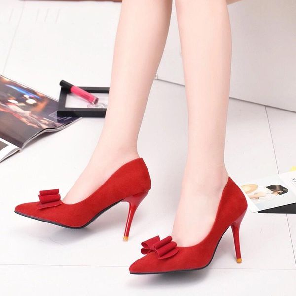 dress shoes pointed women pump faux suede basic womens solid color slip on high heels 9.5 cm autumn bow woman pumps xkd3005, Black
dress shoes pointed women pump faux suede basic womens solid color slip on high heels 9.5 cm autumn bow woman pumps xkd3005, Black