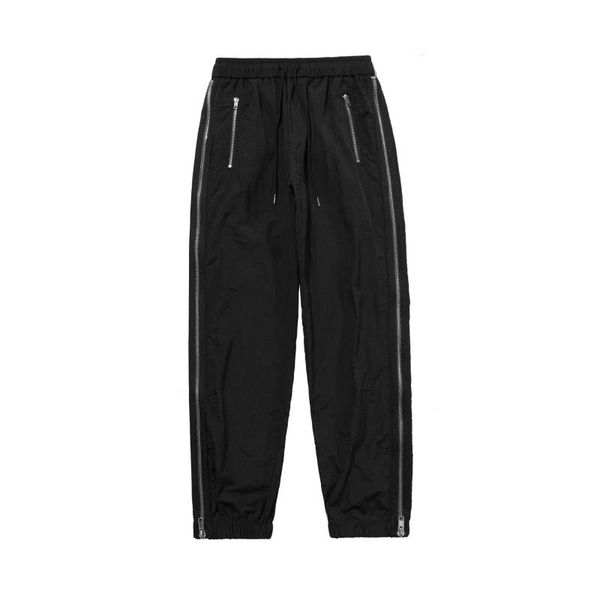 men's pants men hip hop loose bell-bottomed zippers sides fashion brand wide leg streetwear vibe women trousers, Black
men's pants men hip hop loose bell-bottomed zippers sides fashion brand wide leg streetwear vibe women trousers, Black