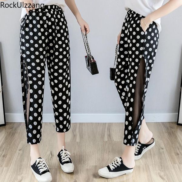 women's pants & capris side splicing mesh high waist slim harem dot cute jogger pant women streetwear korean chiffon summer plus size t, Black;white
women's pants & capris side splicing mesh high waist slim harem dot cute jogger pant women streetwear korean chiffon summer plus size t, Black;white