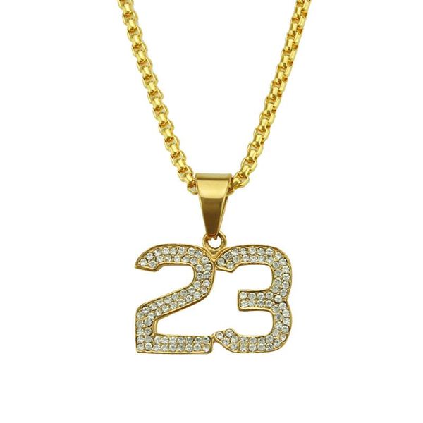 pendant necklaces trendy brand hip-hop style alloy necklace inlaid with rhinestones no. 23 digital jewelry, Silver
pendant necklaces trendy brand hip-hop style alloy necklace inlaid with rhinestones no. 23 digital jewelry, Silver