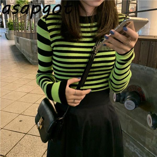 knitwear autumn wild slim o neck long-sleeved tight casual striped sweater hit color bottom shirts harajuku japan chic women's sweater, White;black
knitwear autumn wild slim o neck long-sleeved tight casual striped sweater hit color bottom shirts harajuku japan chic women's sweater, White;black