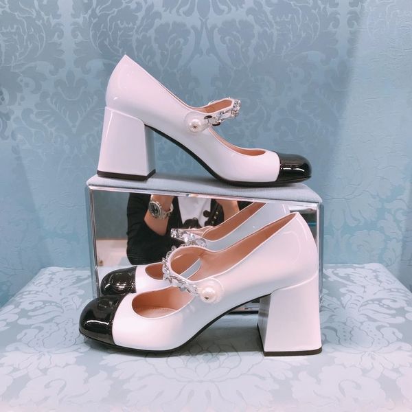 family new pearl chain m thick heel shoes mary jane shoes pink girl high heels princess shoes sweet yw, Black
family new pearl chain m thick heel shoes mary jane shoes pink girl high heels princess shoes sweet yw, Black