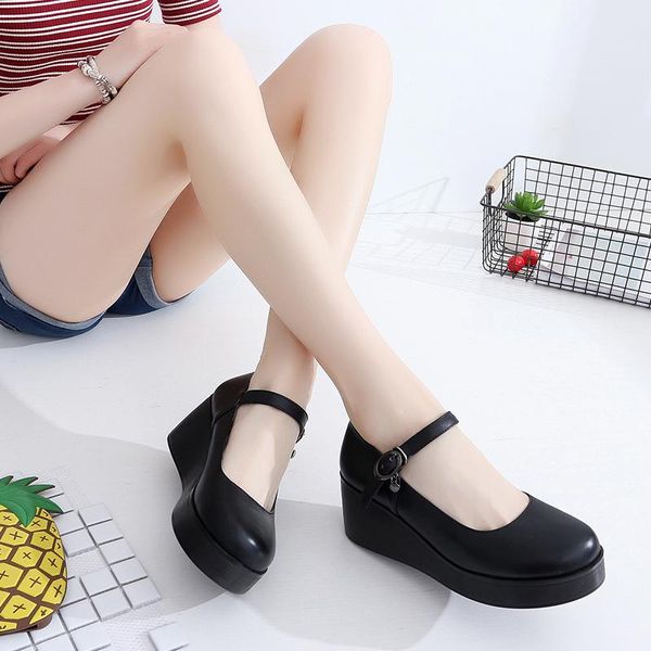personality fashion spring and autumn ladies professional high heel wedge thickness mary jane leather women's shoes 34-41 dress, Black
personality fashion spring and autumn ladies professional high heel wedge thickness mary jane leather women's shoes 34-41 dress, Black