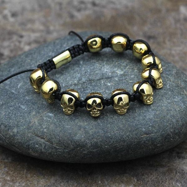charm bracelets vintage stainless steel skull bracelet men braided wrap beads bangle male jewelry pulseras hombre bt-07, Golden;silver
charm bracelets vintage stainless steel skull bracelet men braided wrap beads bangle male jewelry pulseras hombre bt-07, Golden;silver