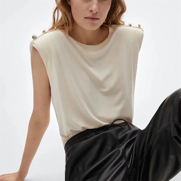 clubwear short t-shirts buttoned shoulder pad casual small sling navel short blouse femme 210524, White
clubwear short t-shirts buttoned shoulder pad casual small sling navel short blouse femme 210524, White